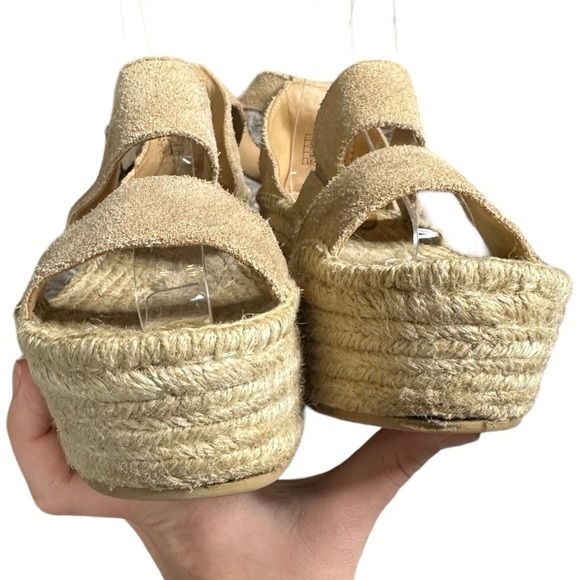 Soludos Platform Espadrille Wedge Sandals Suede Ankle Strap Size 7.5 Blush - Picture 14 of 15